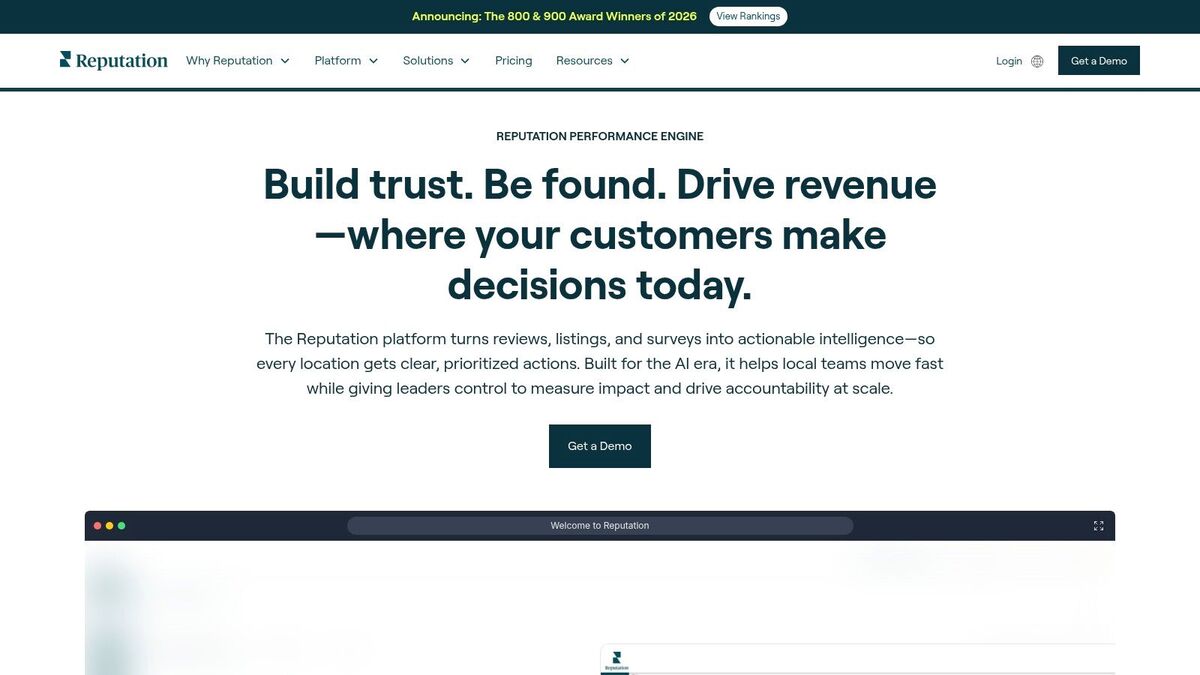 Reputation enterprise reputation management platform
