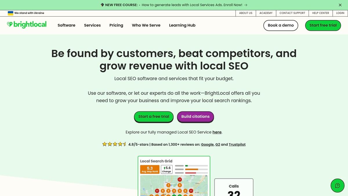 BrightLocal local SEO and reputation management tools